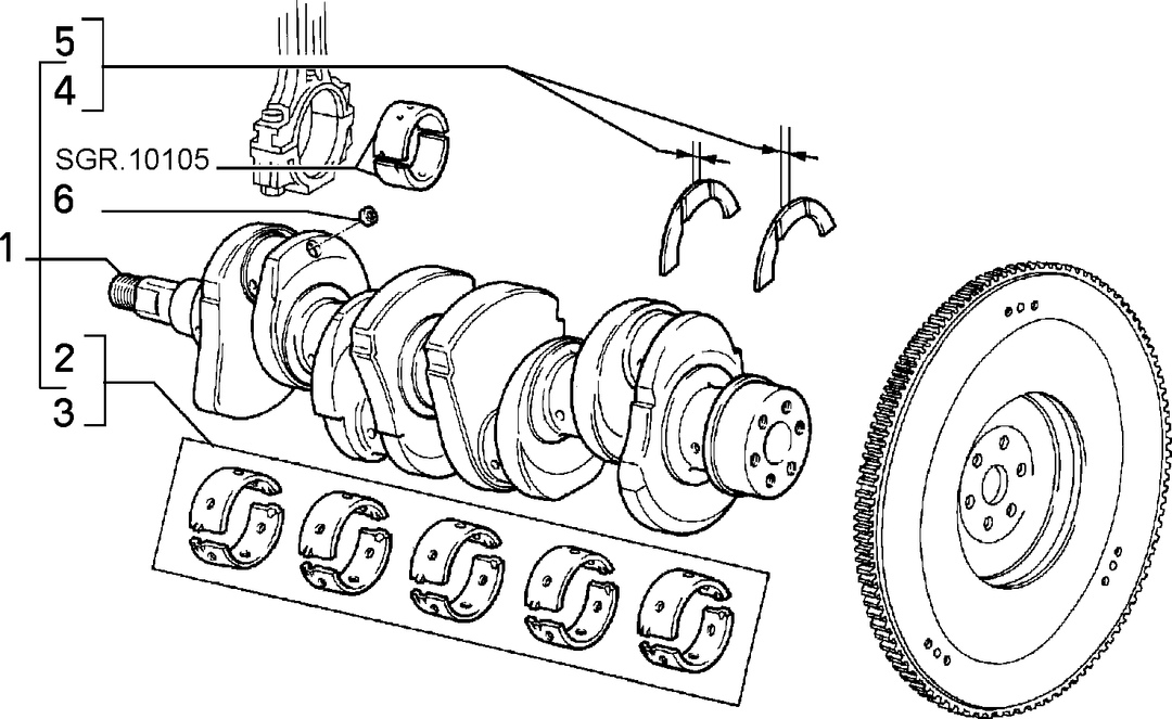 CRANKSHAFT AND FLYWHEEL 7