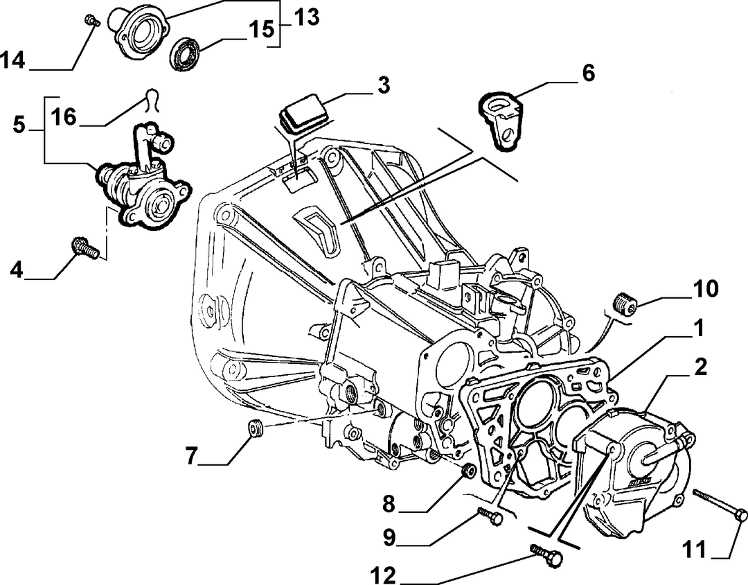 TRANSMISSION AND DIFFERENTIAL UNIT, CASING AND COVERS 2