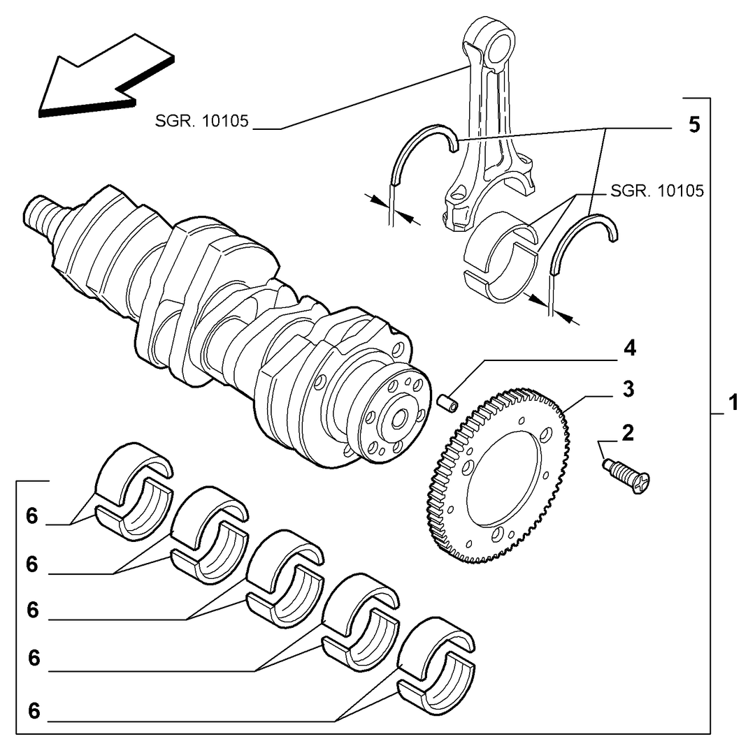 CRANKSHAFT AND FLYWHEEL 8