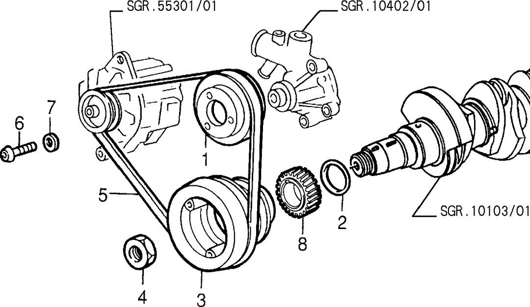 VARIOUS CONTROLS (BELTS AND PULLEYS) 5