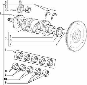 CRANKSHAFT AND FLYWHEEL