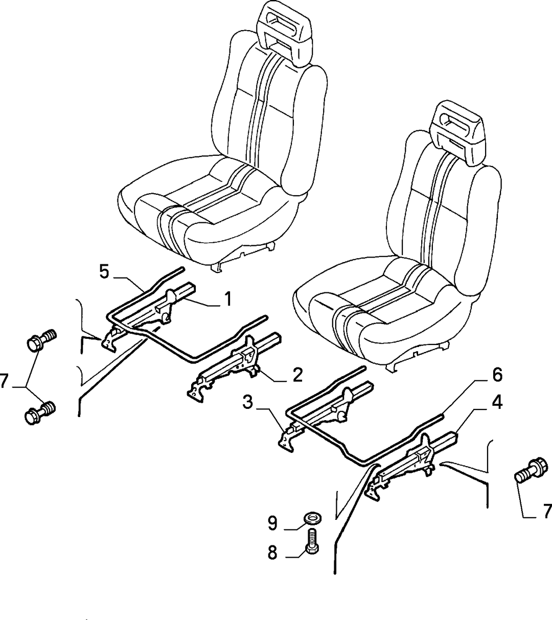 FRONT SEAT RAILS 1