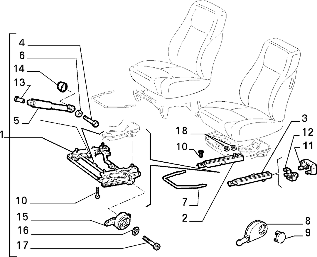 FRONT SEAT RAILS  2