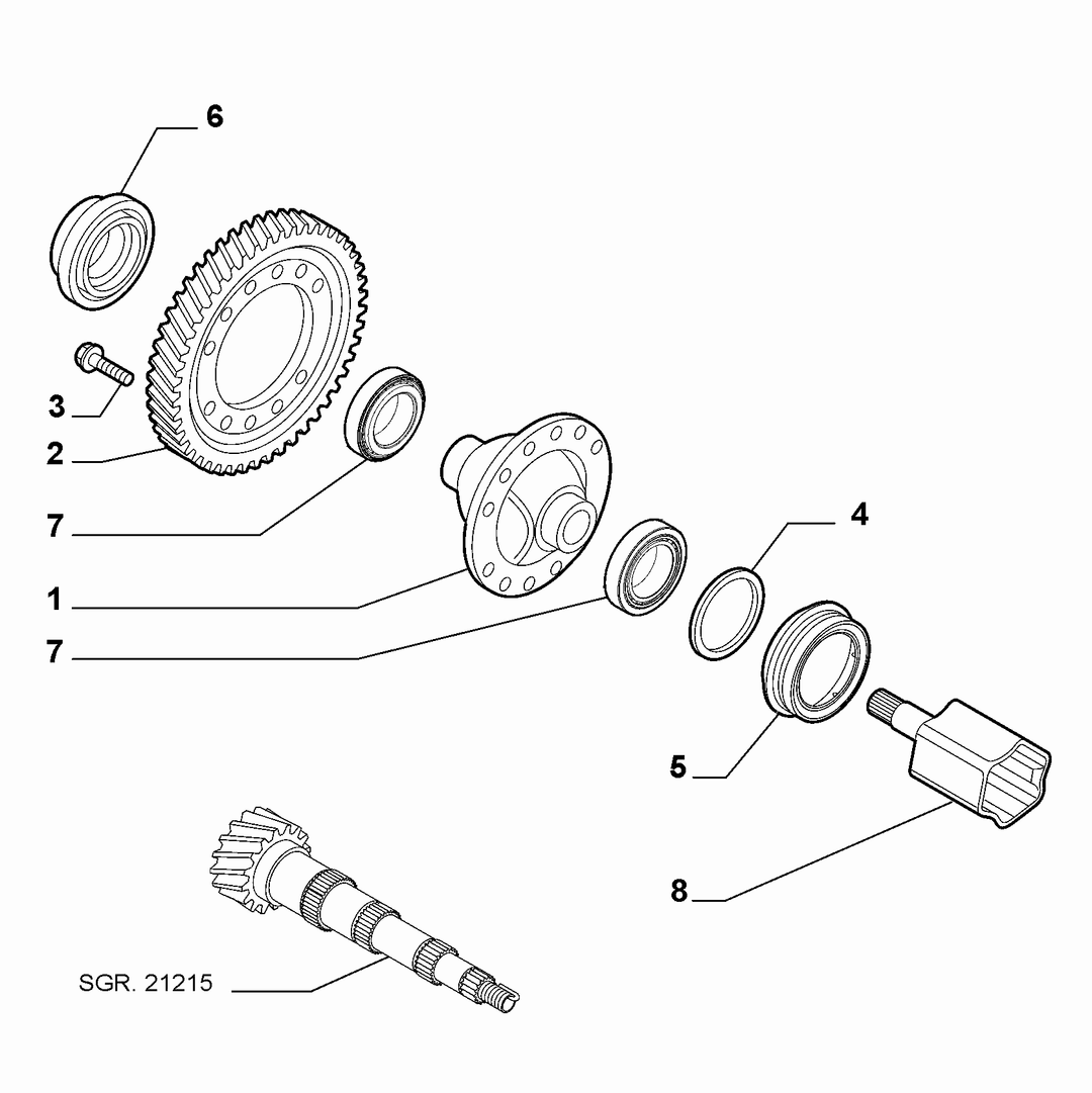 GEARING AND HALF CRANKSHAFT 4