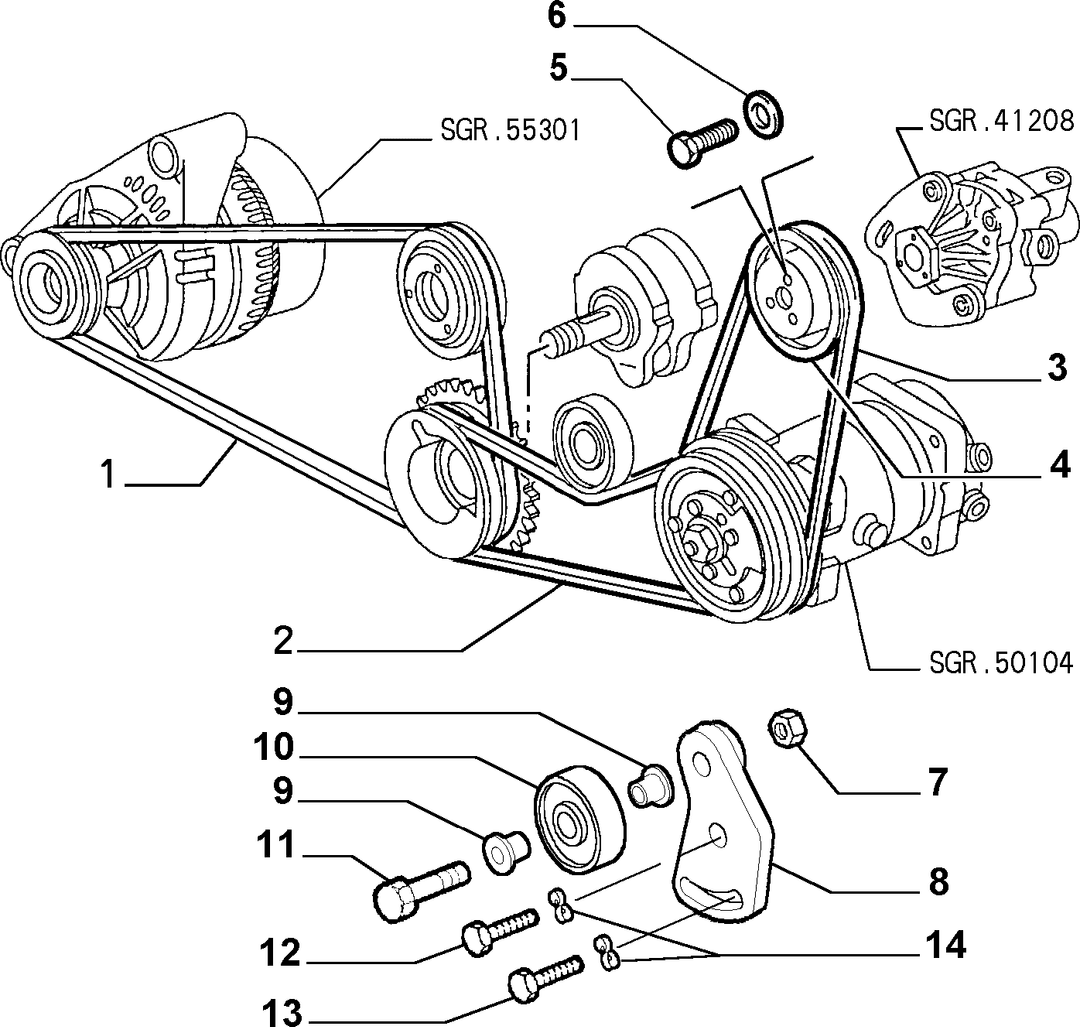 VARIOUS CONTROLS (BELTS AND PULLEYS) 4