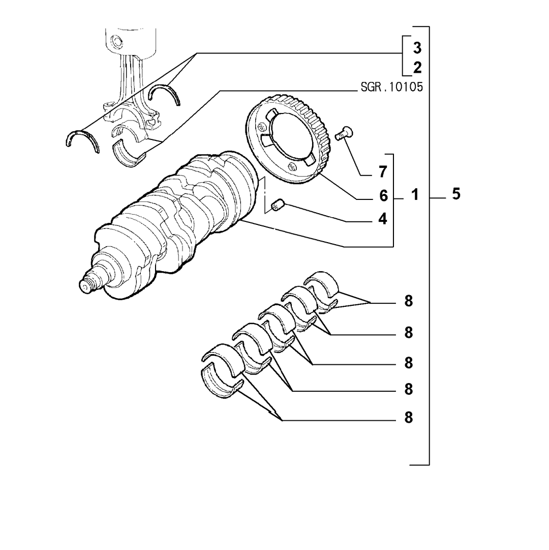 CRANKSHAFT AND FLYWHEEL 9