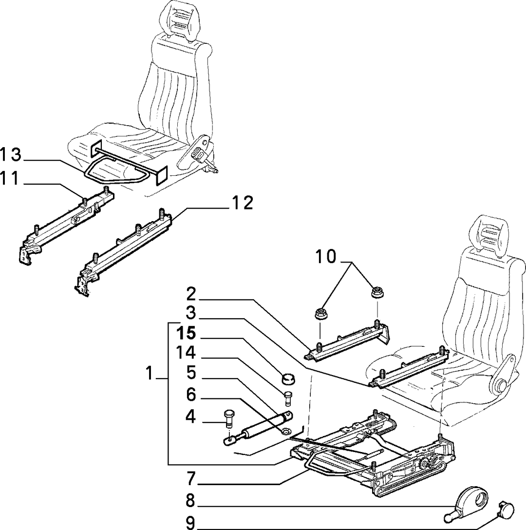 FRONT SEAT RAILS
