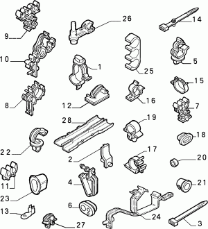 CABLE SET FIXINGS 