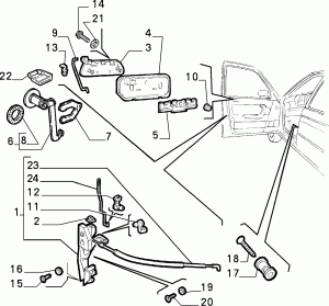 LOCKS AND CONTROLS FOR FRONT SIDE DOORS 