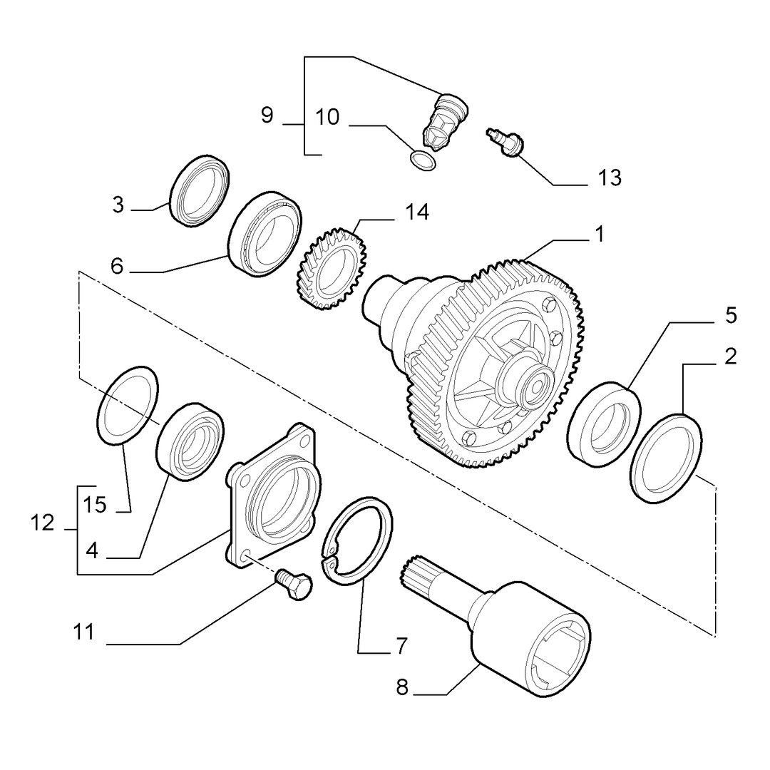 GEARING AND HALF CRANKSHAFT 1