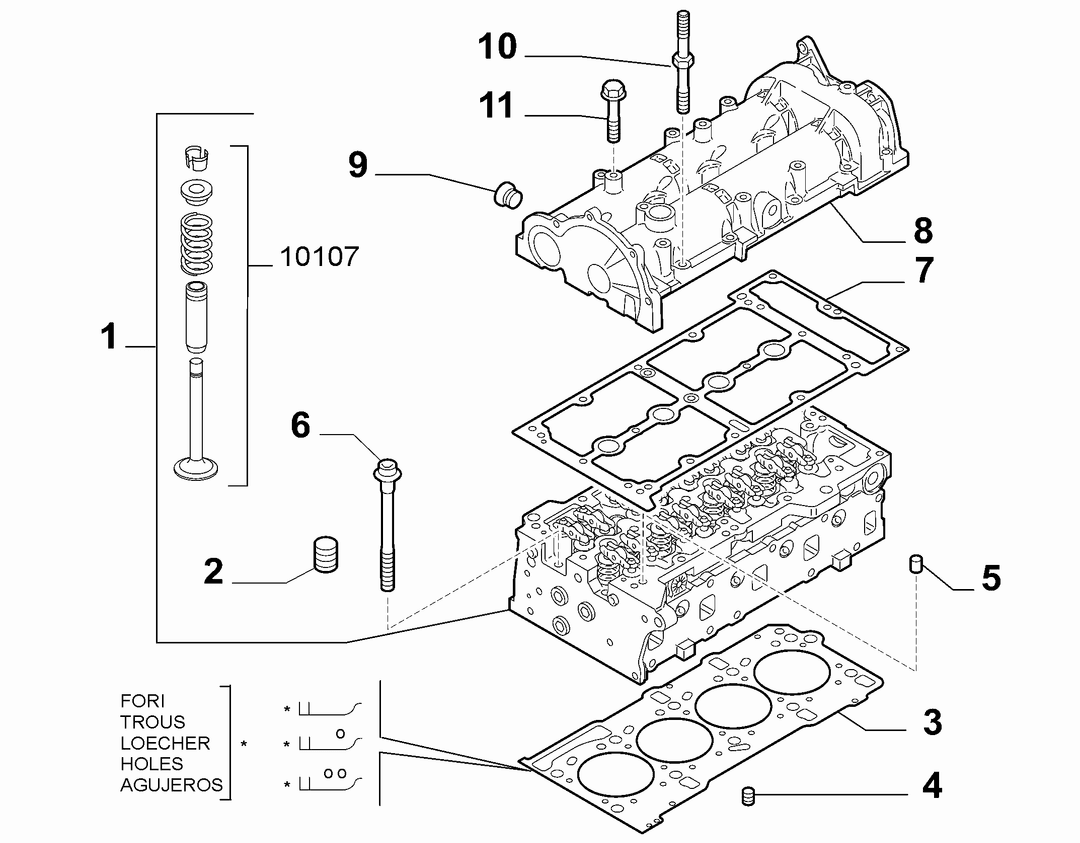 CYLINDER HEAD AND GASKETS 5