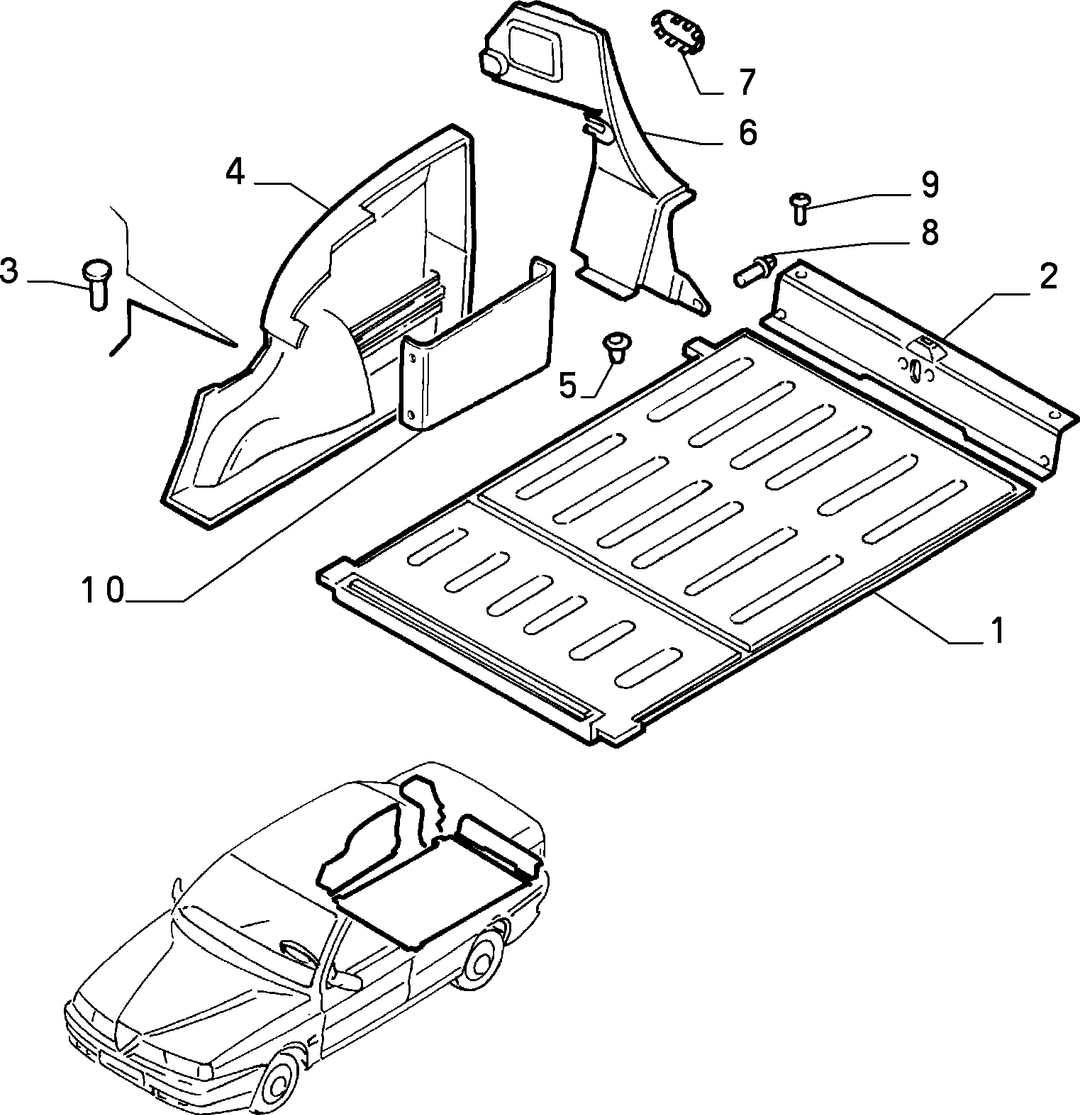 BAGGAGE COMPARTMENT INTERIOR TRIMMING