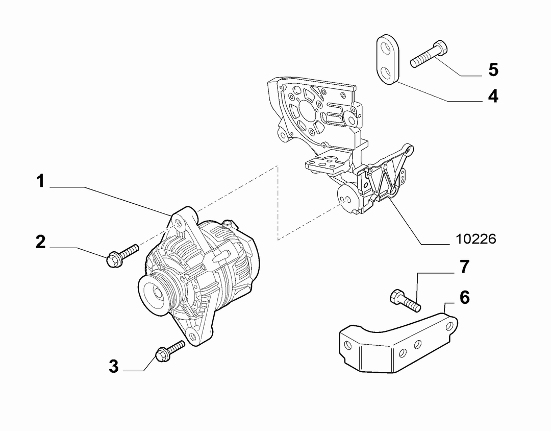 ALTERNATOR AND MOUNTING 1