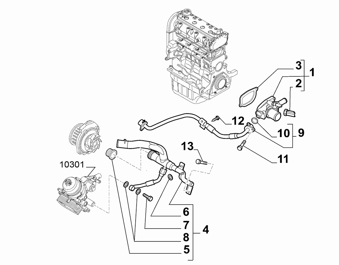 THERMOSTAT AND WATER PIPES 2