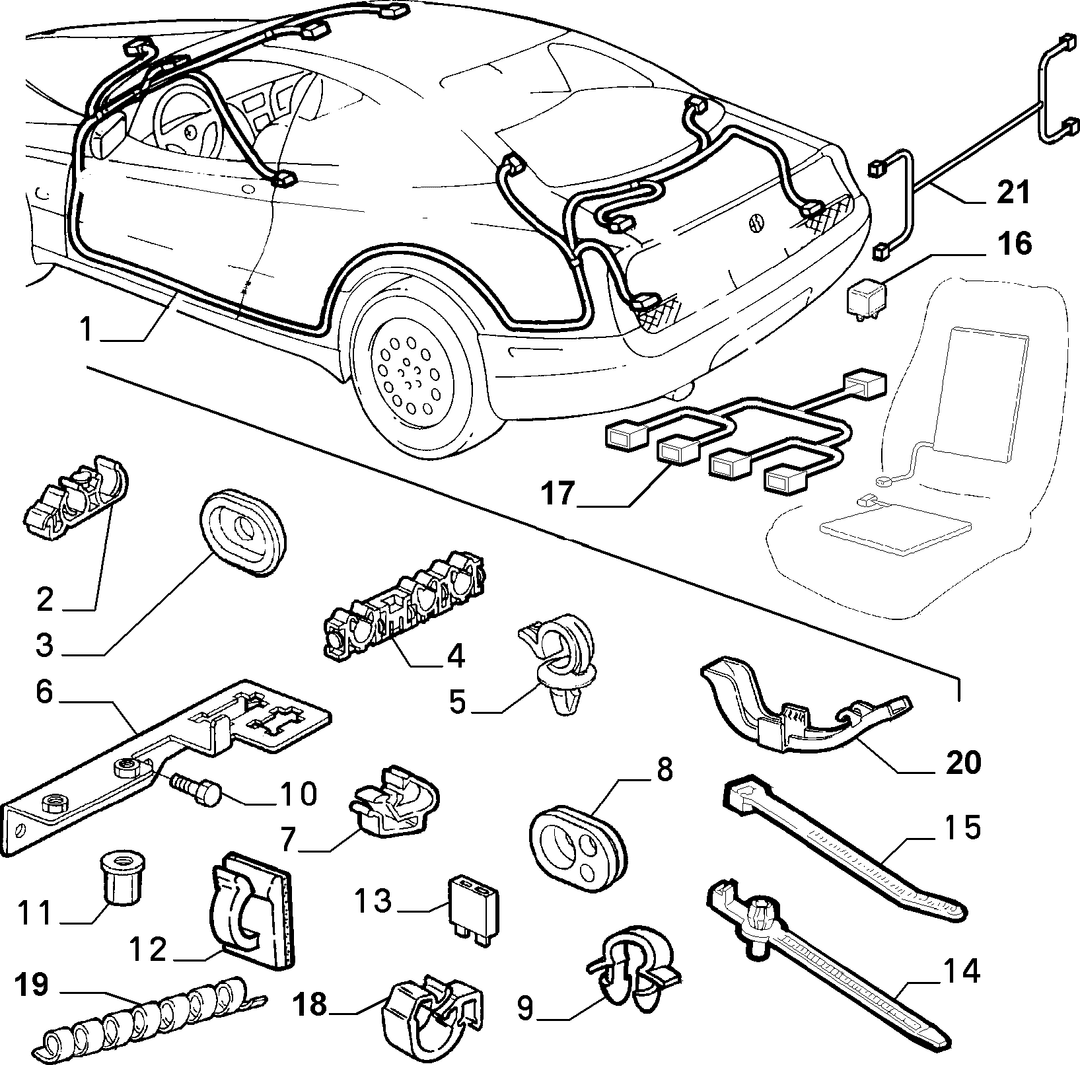 CABLE HARNESS (REAR SEAT)