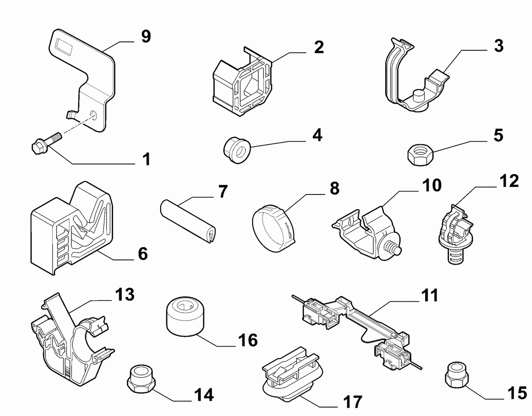 CABLE SET FIXINGS 2