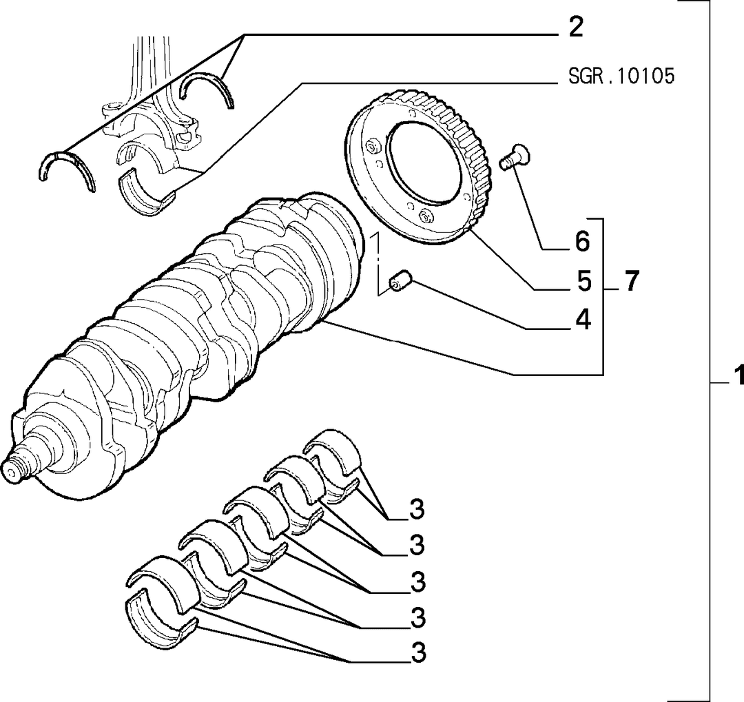 CRANKSHAFT AND FLYWHEEL 5