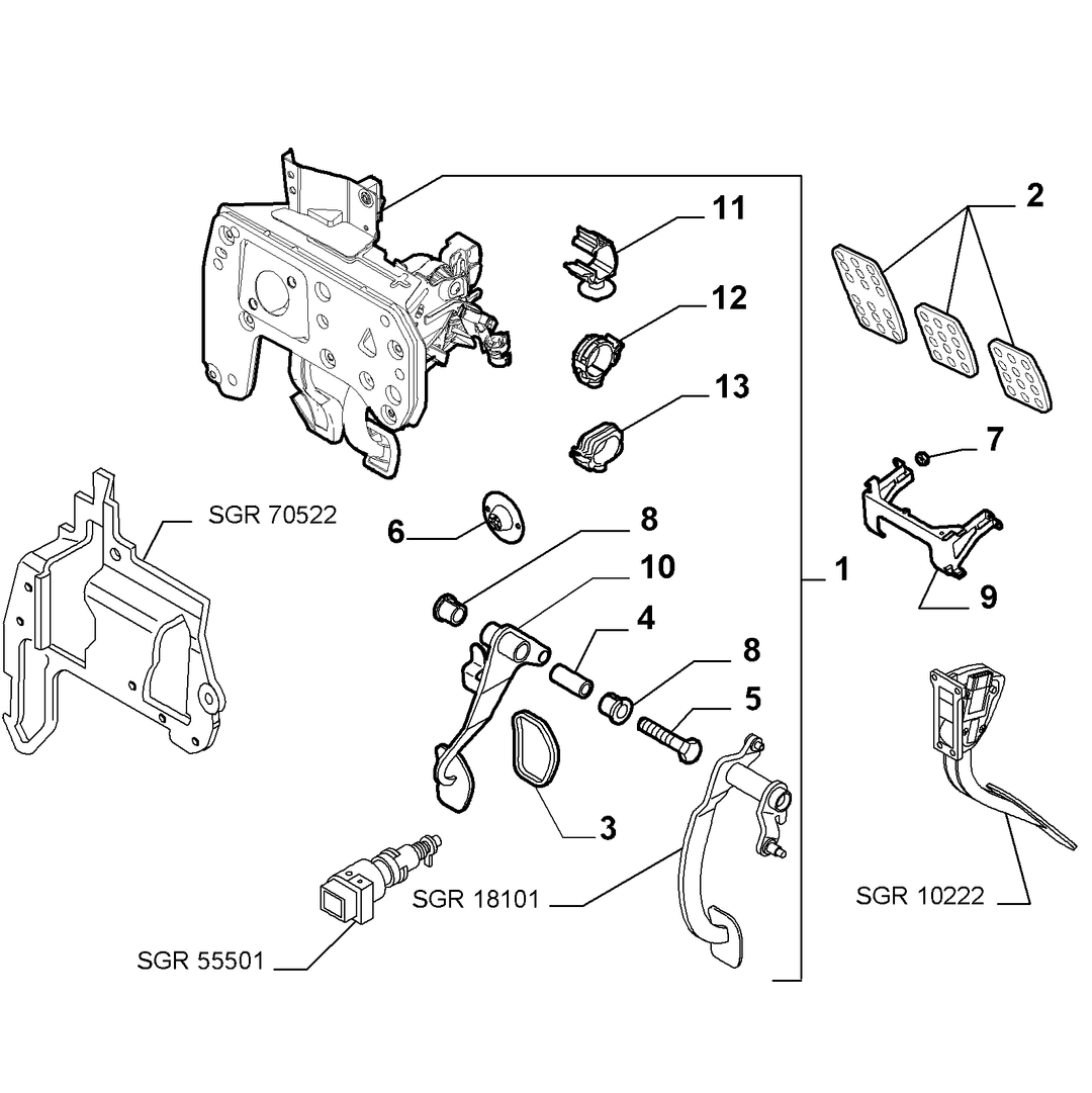 BRAKE PEDAL CONTROL 1