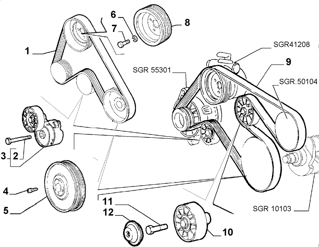 VARIOUS CONTROLS (BELTS AND PULLEYS) 13