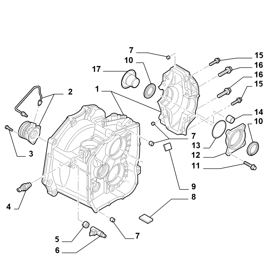 TRANSMISSION AND DIFFERENTIAL UNIT, CASING AND COVERS 1
