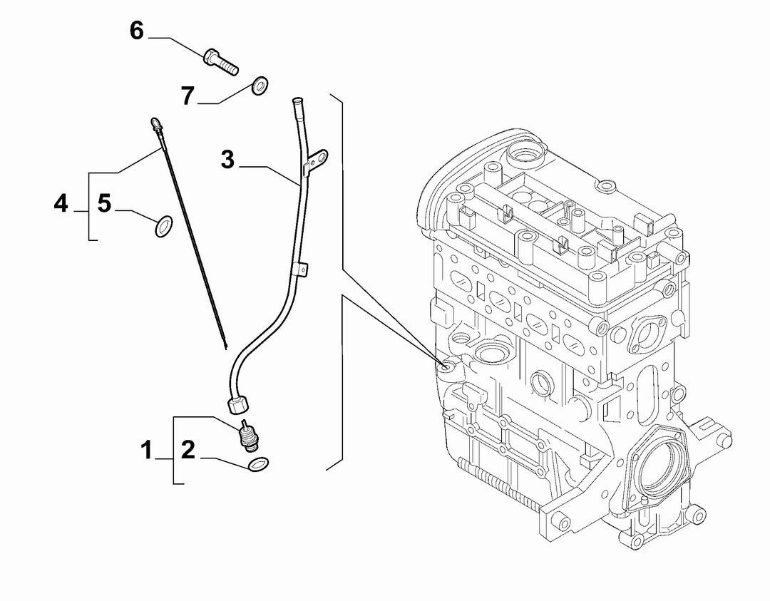 DIP STICK, CAP, TRANSMITTER AND PRESSURE ROD