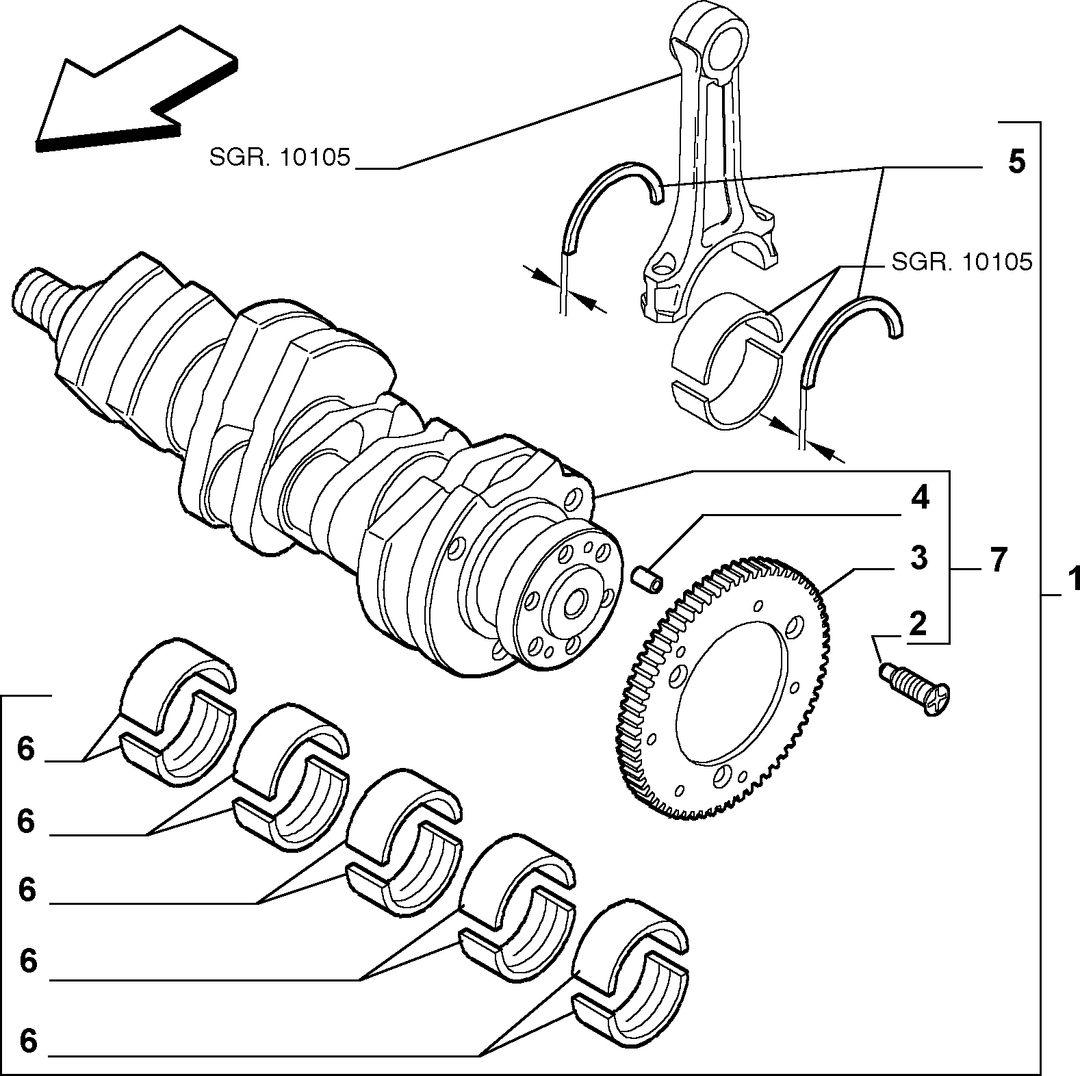 CRANKSHAFT AND FLYWHEEL 9