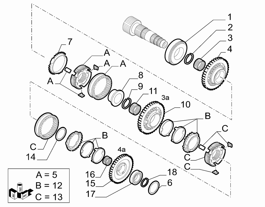 UPPER SECONDARY SHAFT AND GEAR LEAD 3
