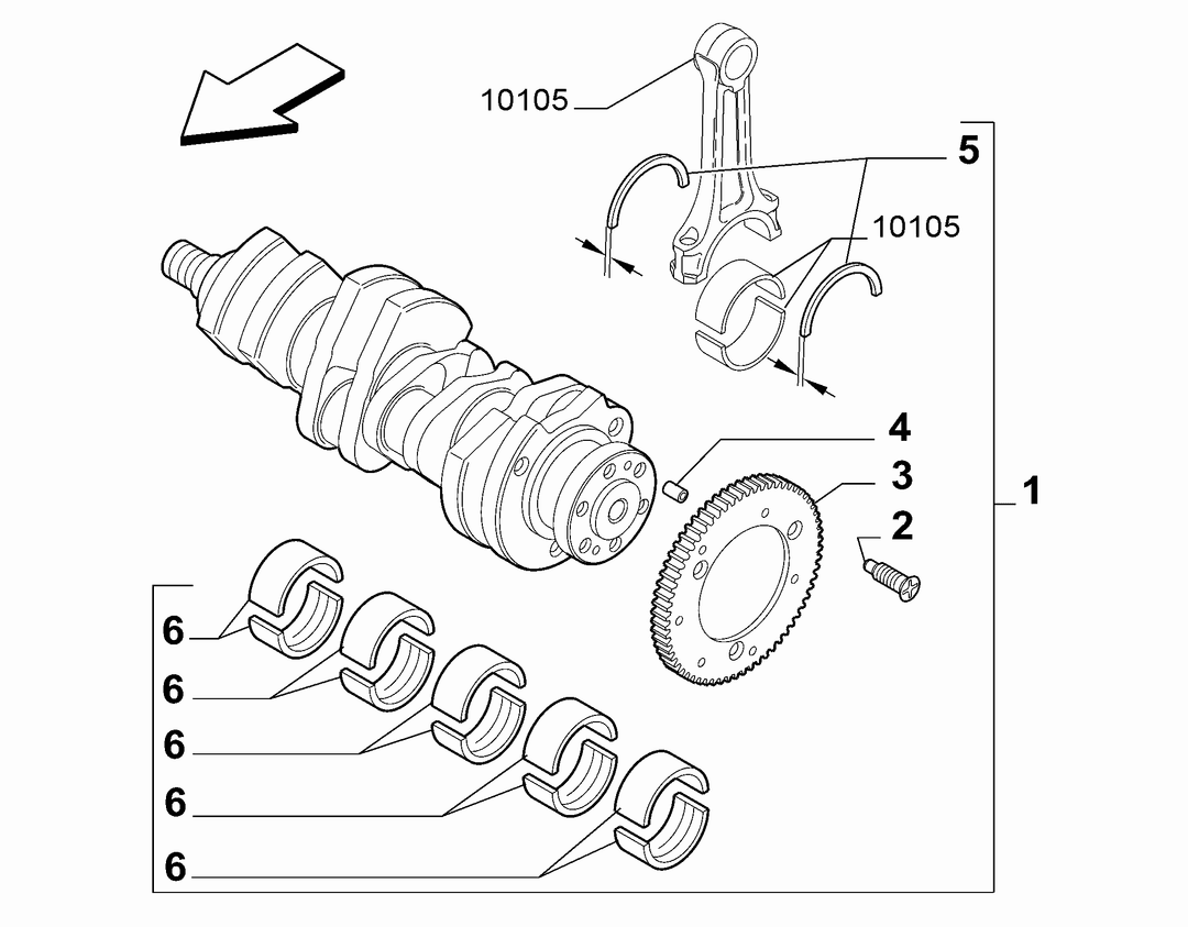 ENGINE SHAFT AND HALF BEARING 3