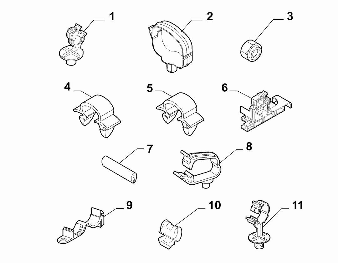 CABLE SET FIXINGS