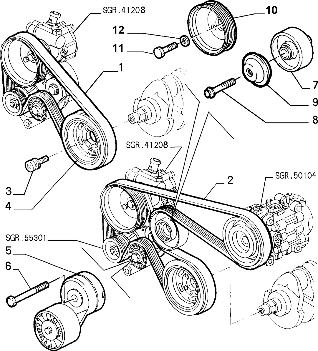 VARIOUS CONTROLS (BELTS AND PULLEYS) 3