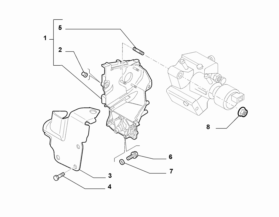 ENGINE PUMP SUPPORTS 1