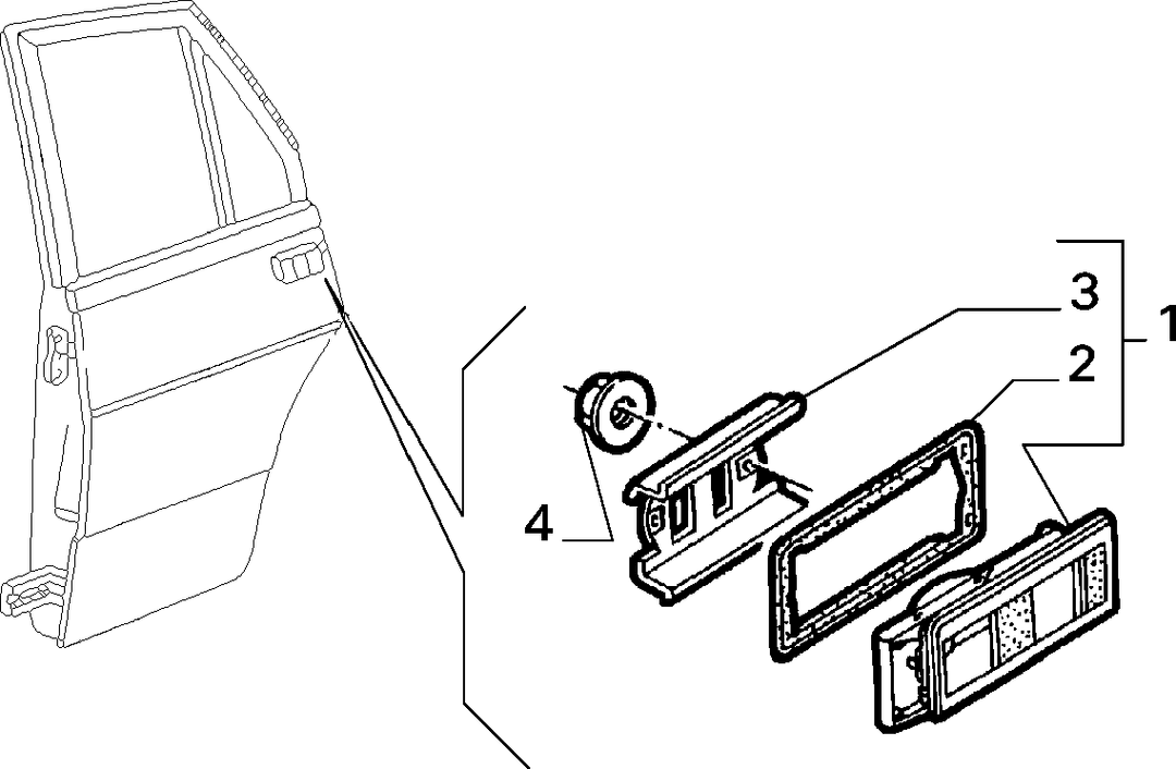 LOCKS AND CONTROLS FOR REAR SIDE DOOR  2