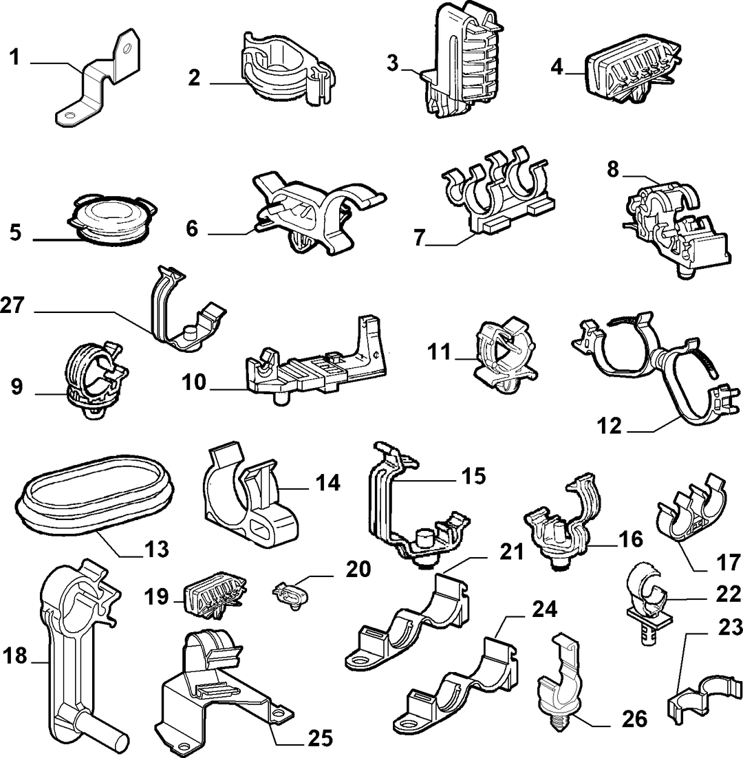 CABLE SET FIXINGS  2