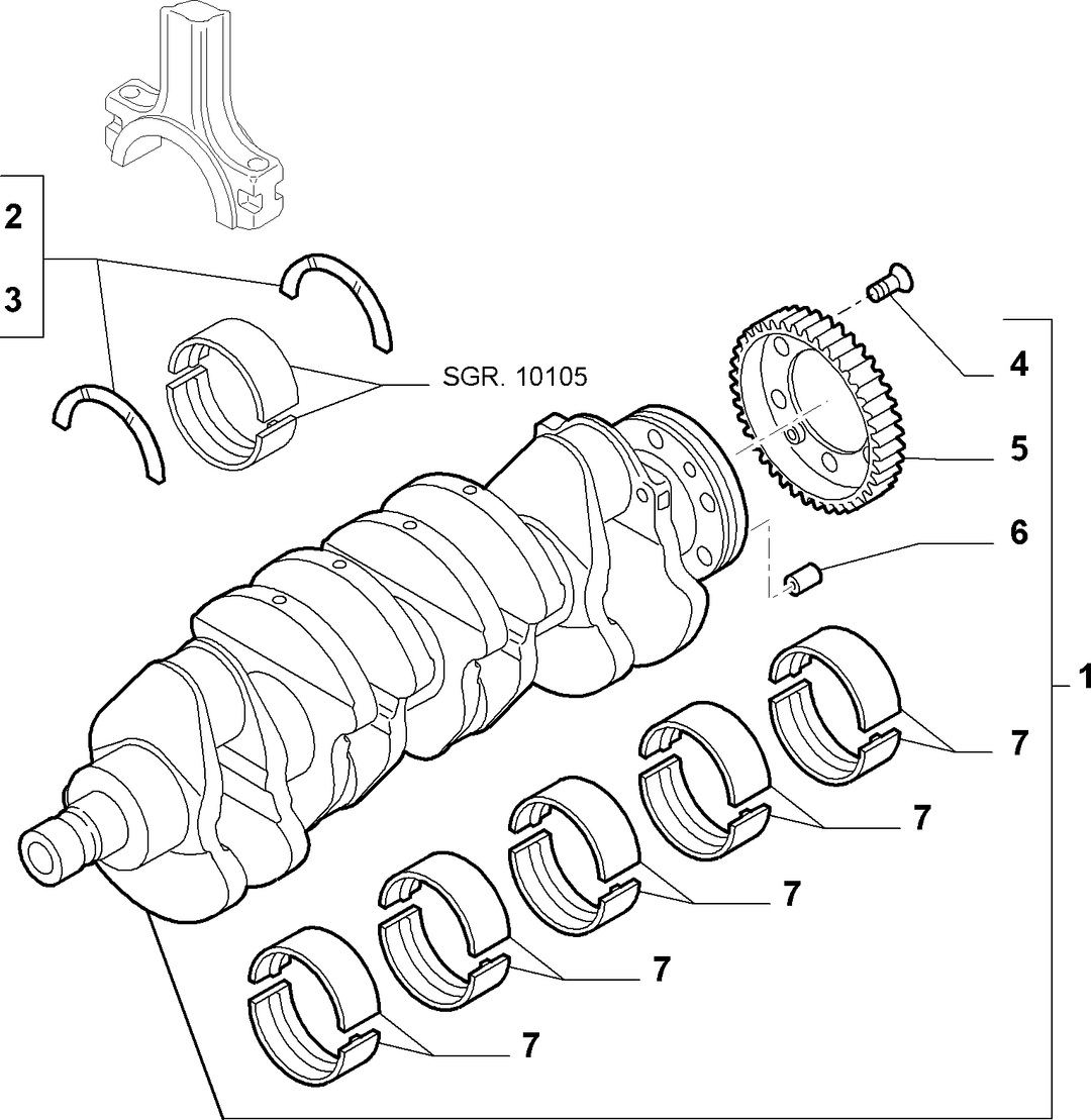CRANKSHAFT AND FLYWHEEL 7