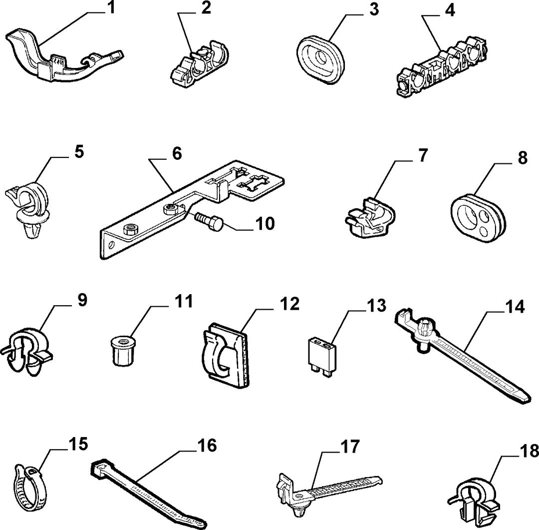 CABLE SET FIXINGS  3