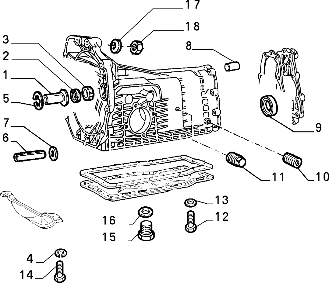 TRANSMISSION AND DIFFERENTIAL UNIT, CASING AND COVERS 2