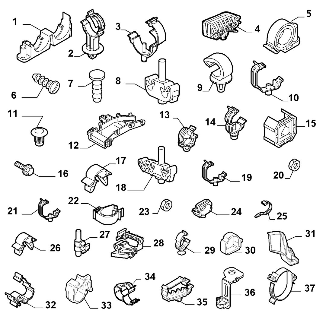 CABLE SET FIXINGS  1