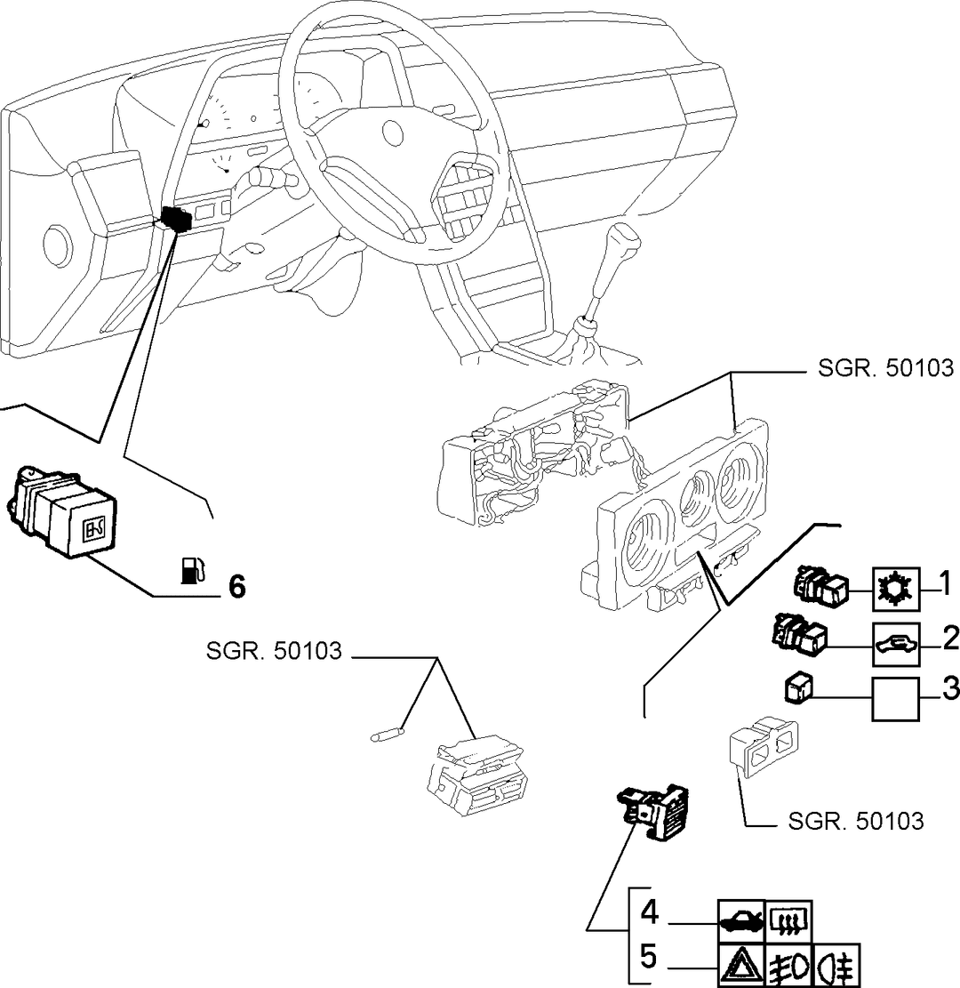VARIOUS CONTROL PUSH BUTTONS AND SWITCHES  1
