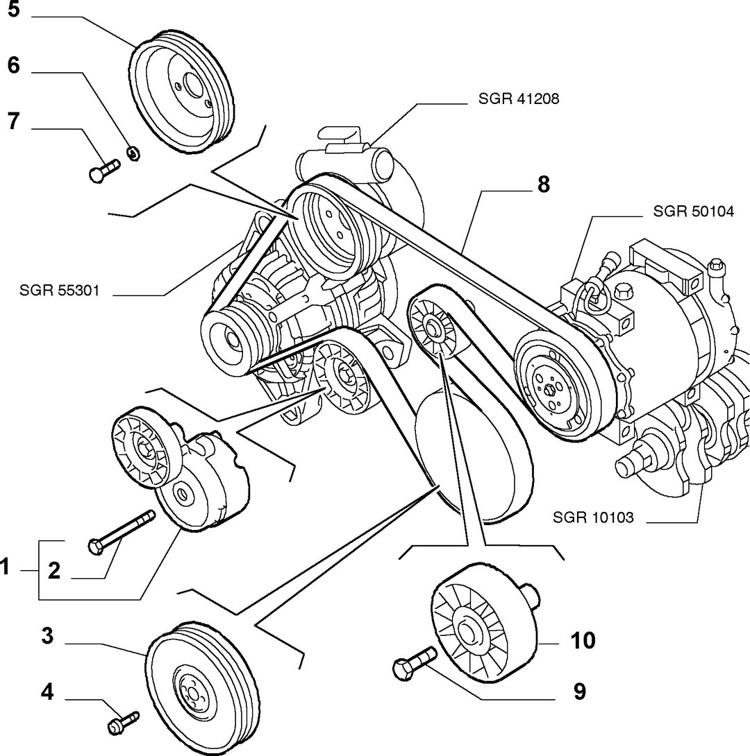 VARIOUS CONTROLS (BELTS AND PULLEYS) 8