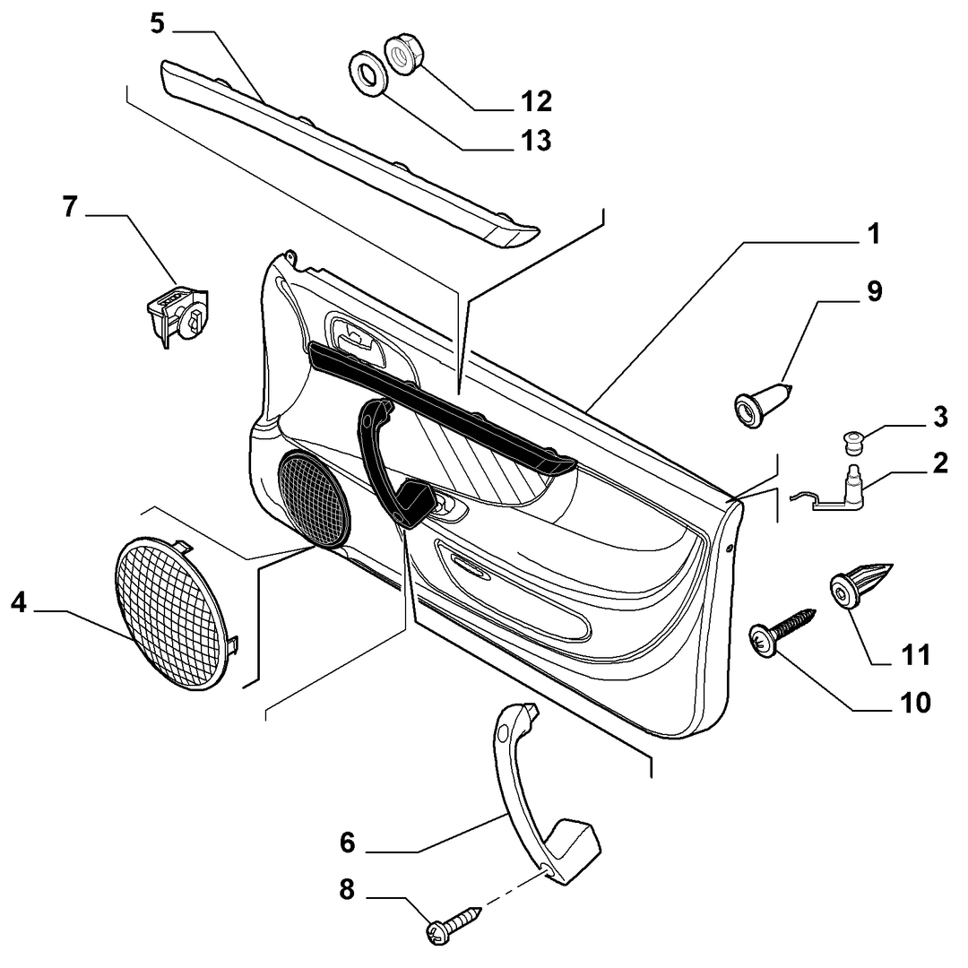 INTERIOR PANELS FOR FRONT SIDE DOORS 1