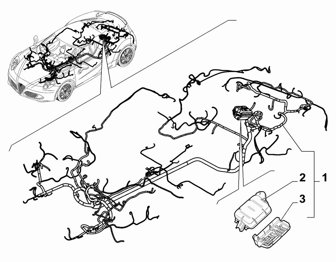CABLE SET (REAR PART) 2