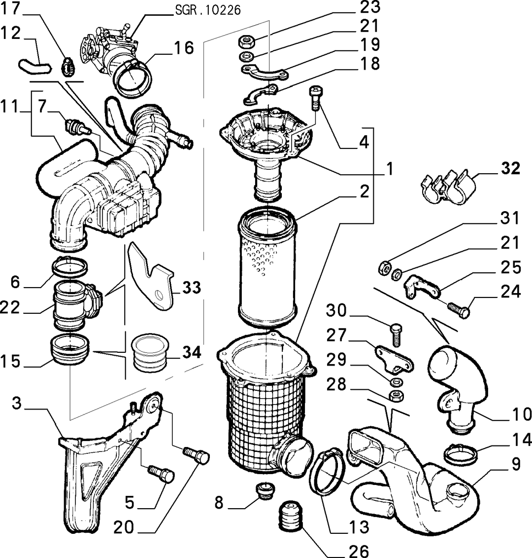 AIR FILTER AND PIPING 6