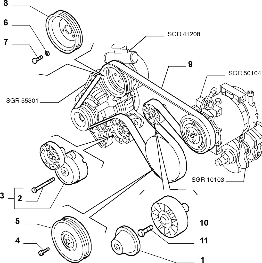 VARIOUS CONTROLS (BELTS AND PULLEYS) 6
