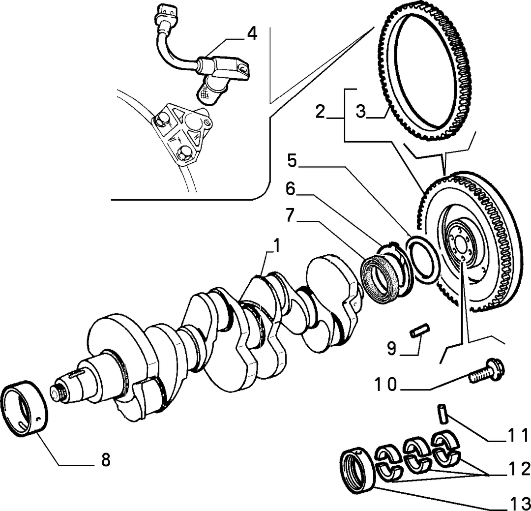 CRANKSHAFT AND FLYWHEEL 9