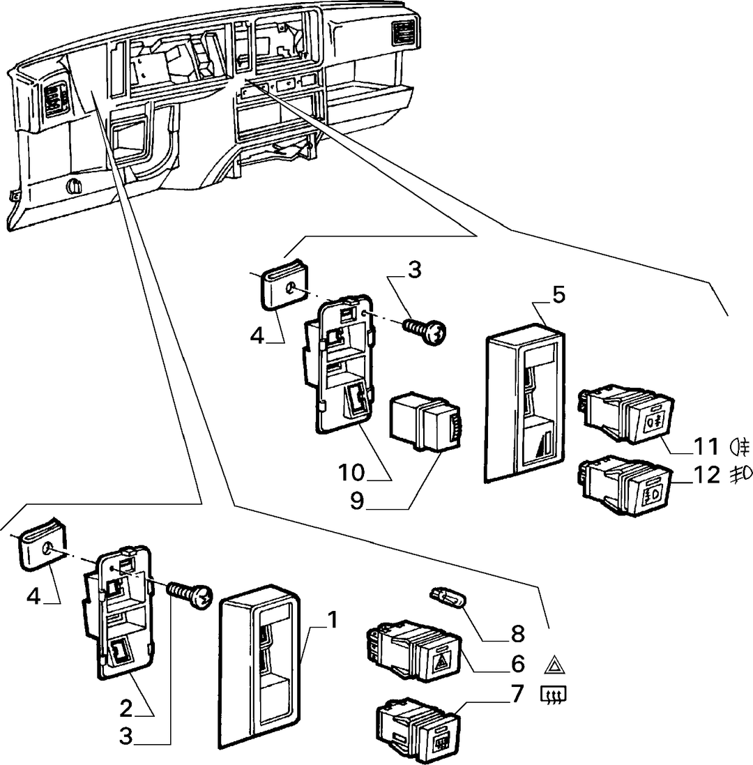 VARIOUS CONTROL PUSH BUTTONS AND SWITCHES  1