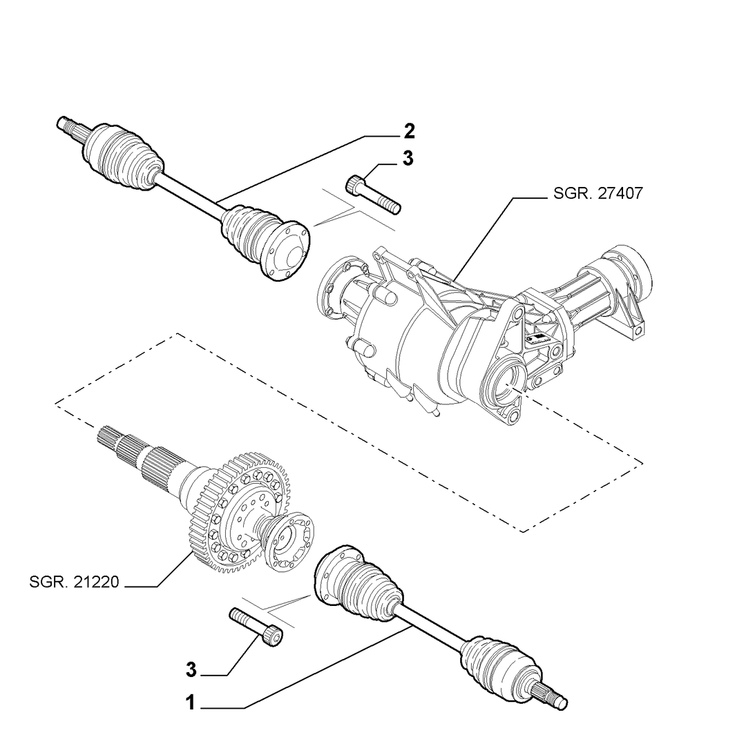 FRONT AXLE AND AXLE SHAFTS 3