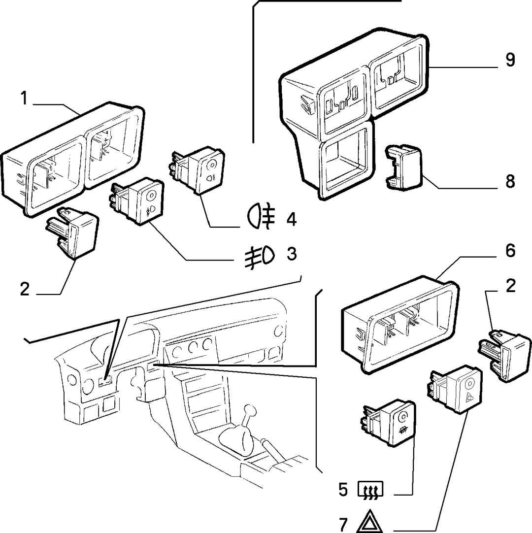 VARIOUS CONTROL PUSH BUTTONS AND SWITCHES  3