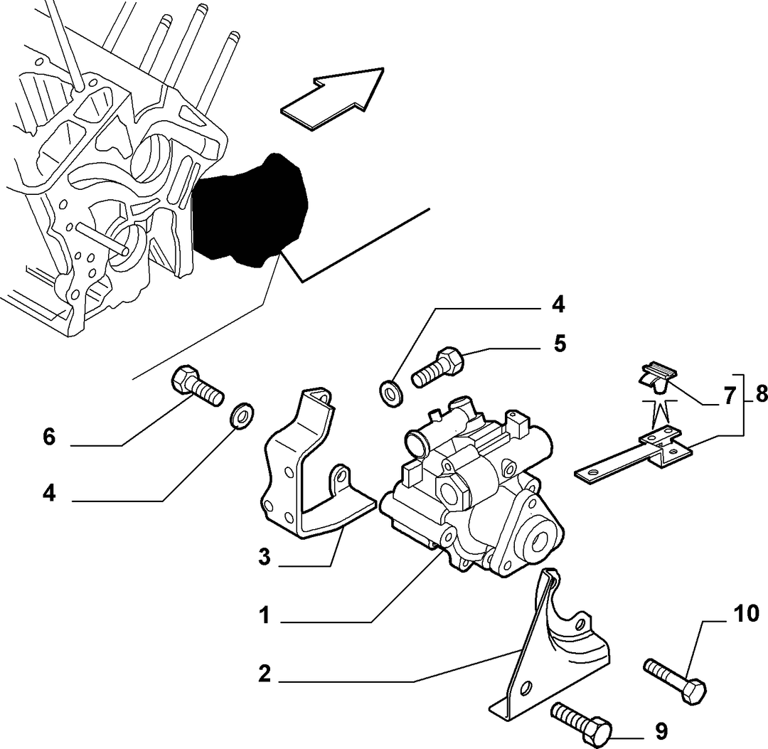 POWER STEERING PUMP 9