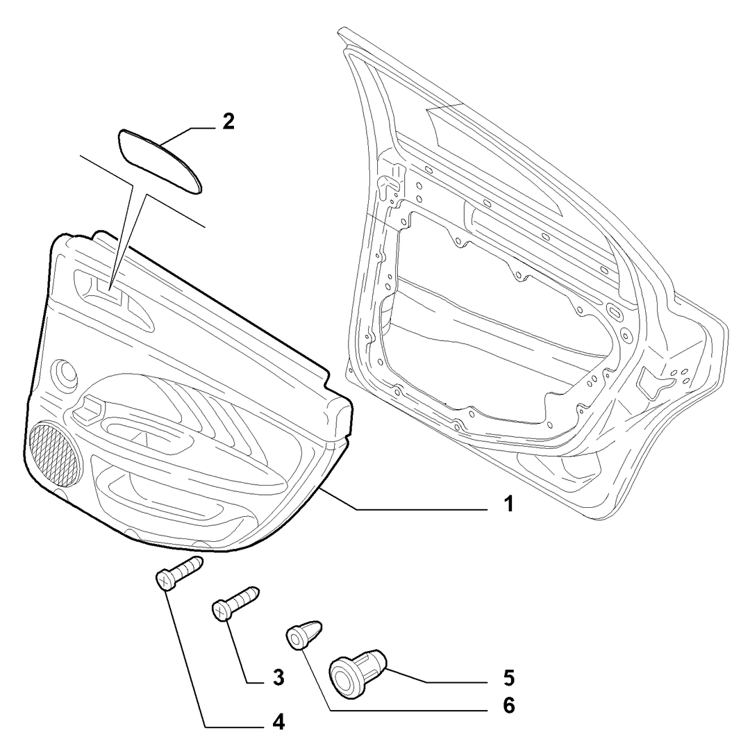 PANELS FOR REAR SIDE DOOR  1