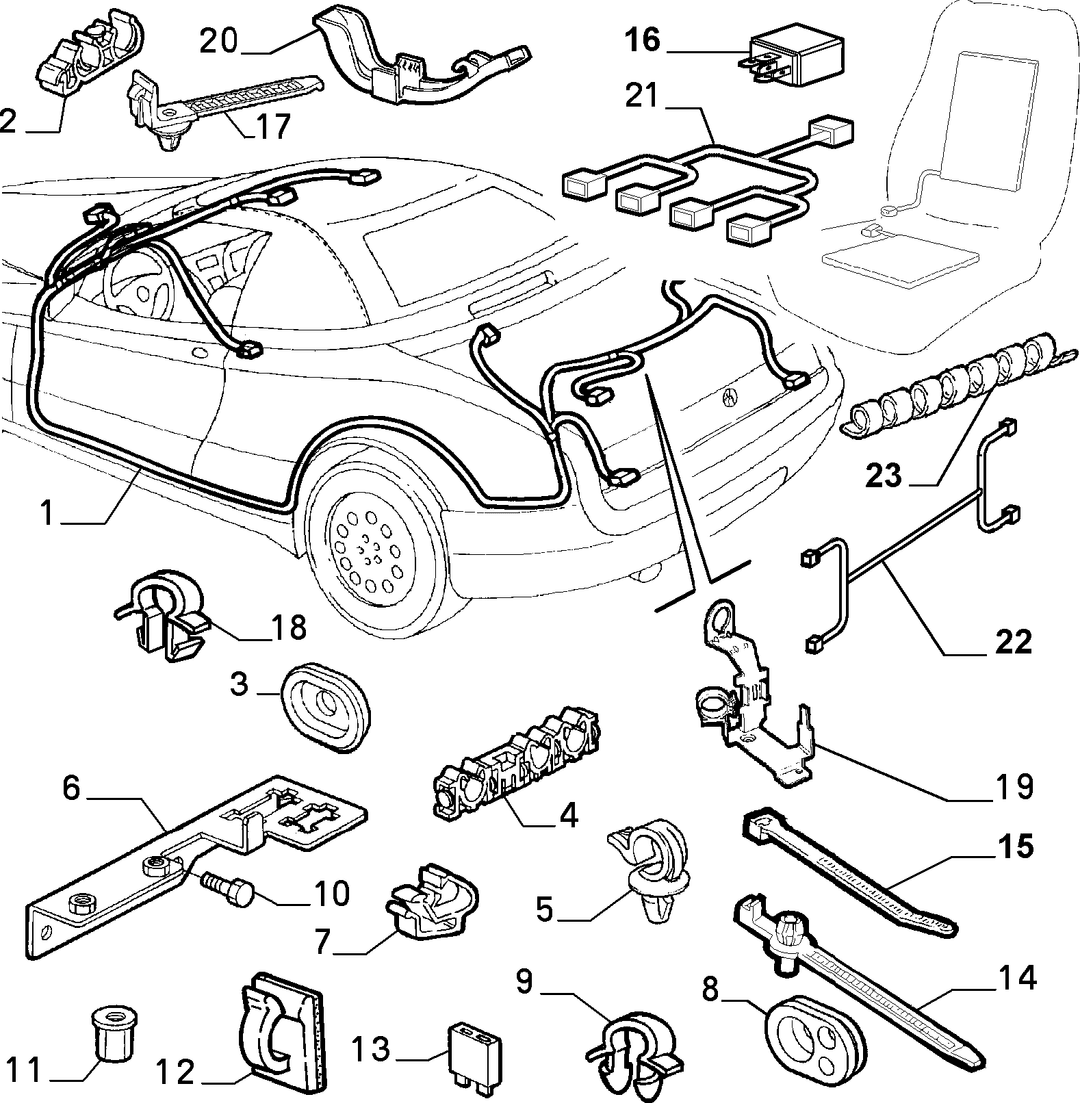 CABLE HARNESS (REAR SEAT) 